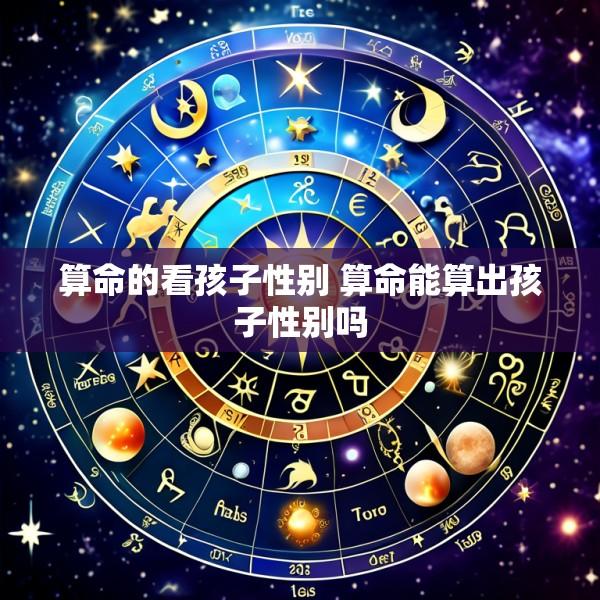 算命的看孩子性别 算命能算出孩子性别吗