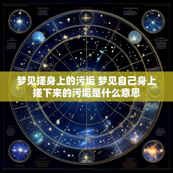 梦见搓身上的污垢 梦见自己身上搓下来的污垢是什么意思