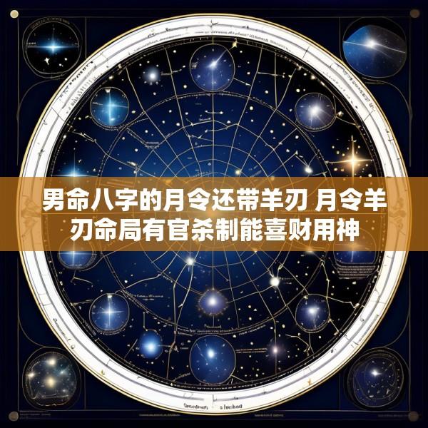 男命八字的月令还带羊刃 月令羊刃命局有官杀制能喜财用神