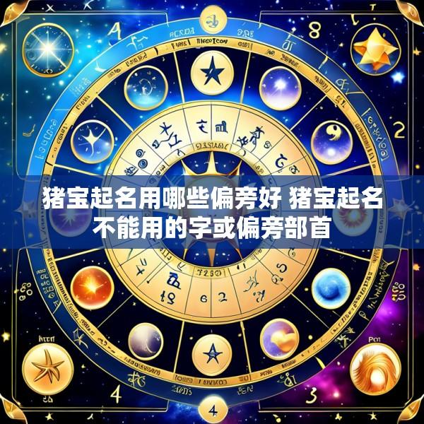 猪宝起名用哪些偏旁好 猪宝起名不能用的字或偏旁部首