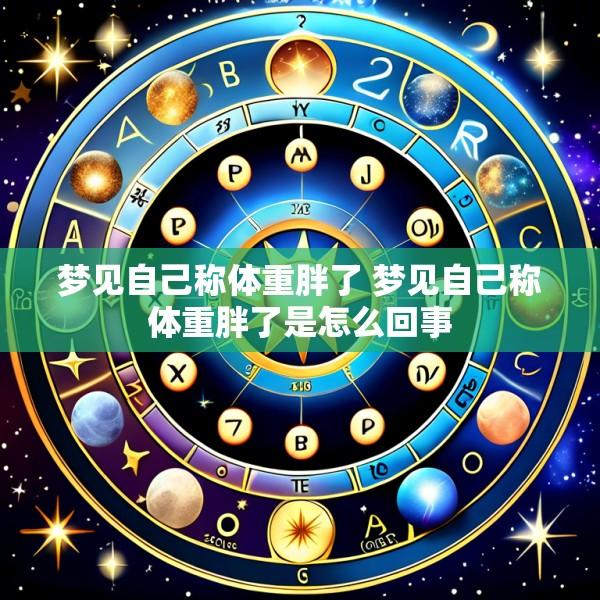 梦见自己称体重胖了 梦见自己称体重胖了是怎么回事