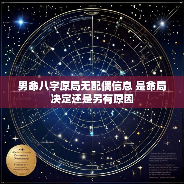 男命八字原局无配偶信息 是命局决定还是另有原因