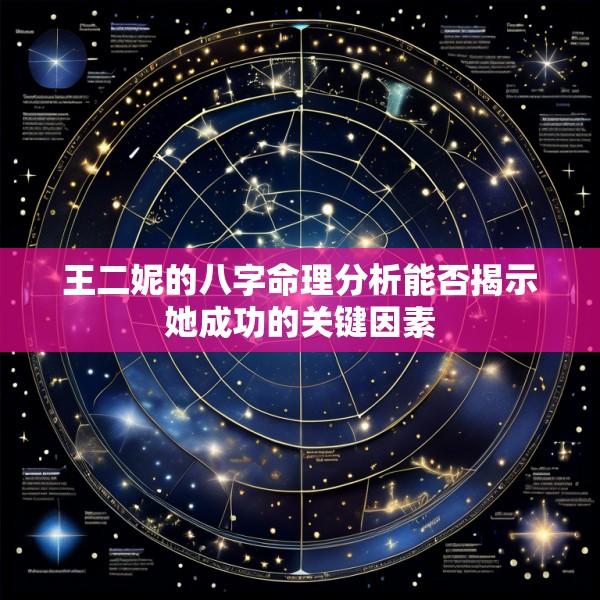 王二妮的八字命理分析能否揭示她成功的关键因素
