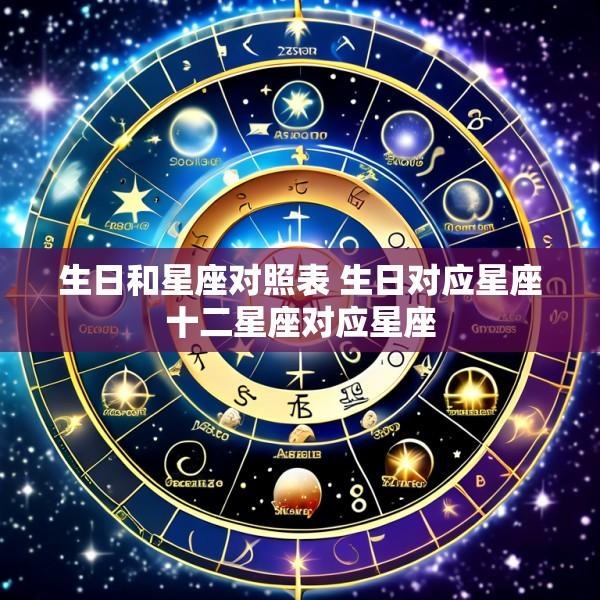 生日和星座对照表 生日对应星座十二星座对应星座