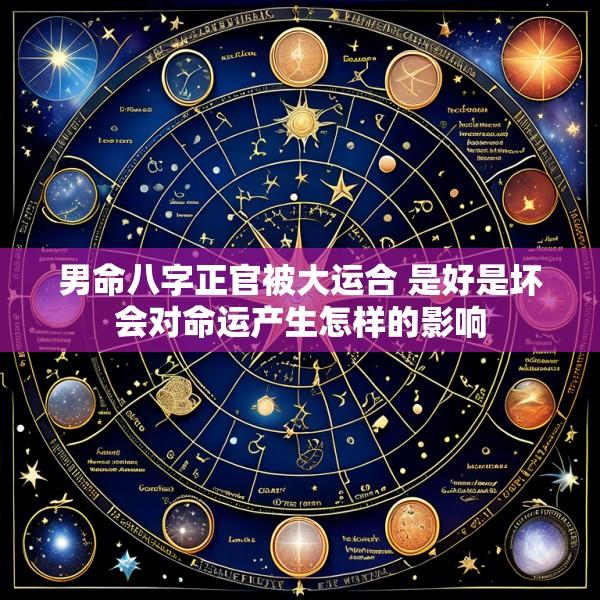 男命八字正官被大运合 是好是坏会对命运产生怎样的影响