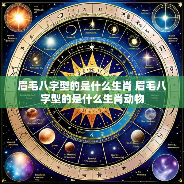 眉毛八字型的是什么生肖 眉毛八字型的是什么生肖动物