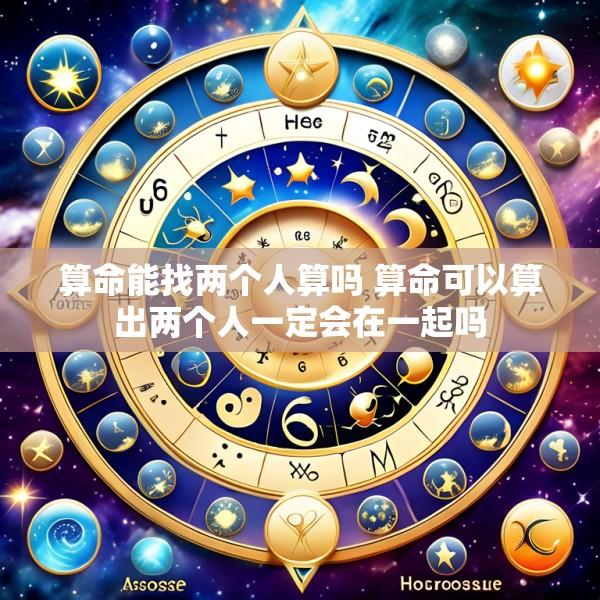 算命能找两个人算吗 算命可以算出两个人一定会在一起吗