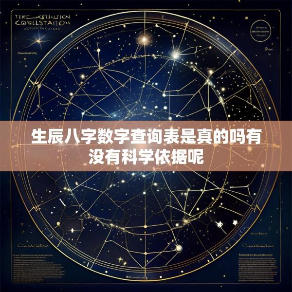 生辰八字数字查询表是真的吗有没有科学依据呢