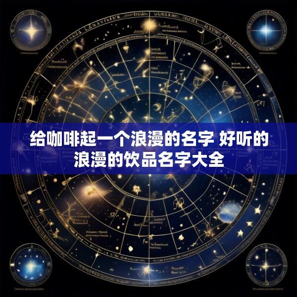 给咖啡起一个浪漫的名字 好听的浪漫的饮品名字大全