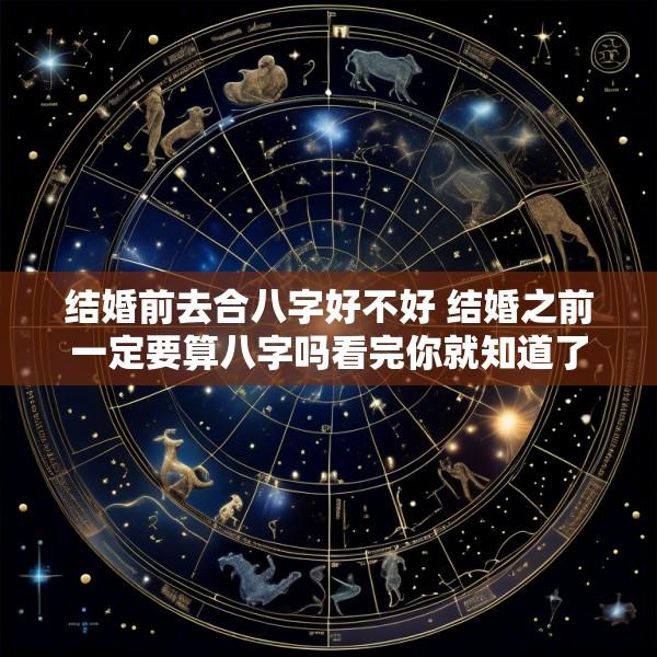 结婚前去合八字好不好 结婚之前一定要算八字吗看完你就知道了!