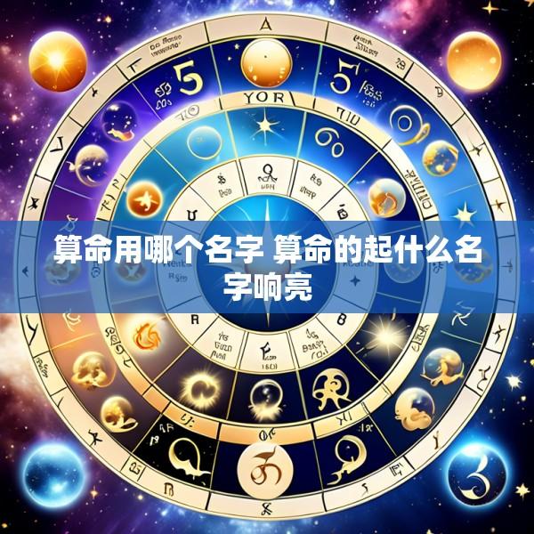 算命用哪个名字 算命的起什么名字响亮