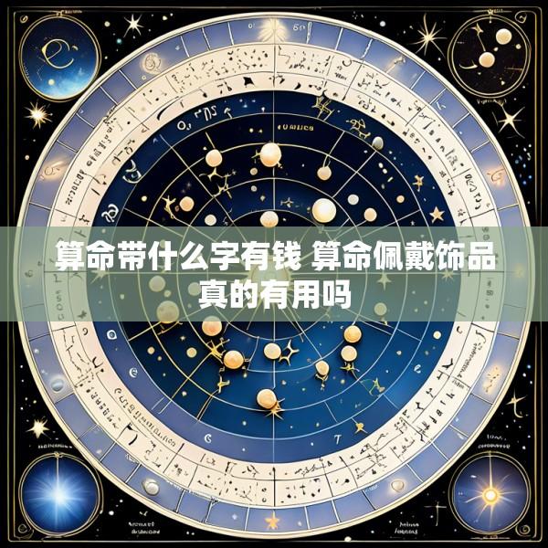 算命带什么字有钱 算命佩戴饰品真的有用吗