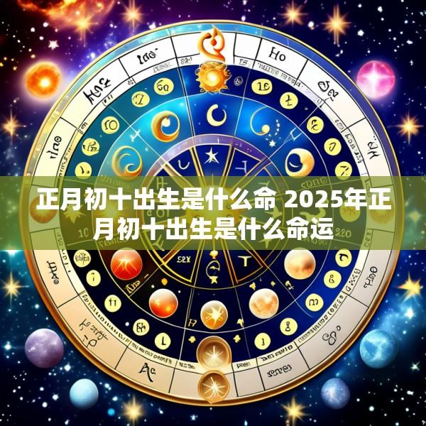 正月初十出生是什么命 2025年正月初十出生是什么命运