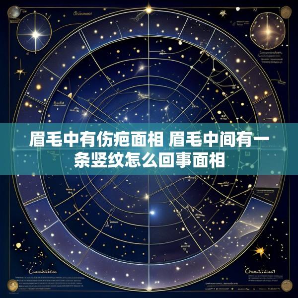 眉毛中有伤疤面相 眉毛中间有一条竖纹怎么回事面相