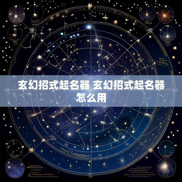 玄幻招式起名器 玄幻招式起名器怎么用