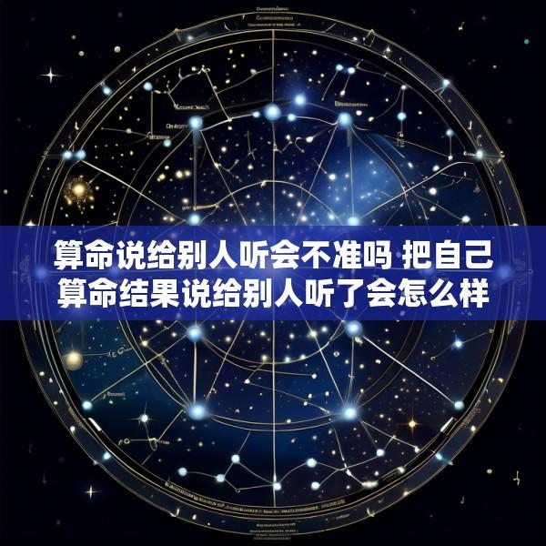 算命说给别人听会不准吗 把自己算命结果说给别人听了会怎么样
