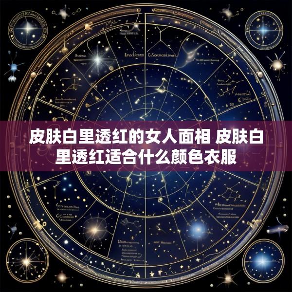 皮肤白里透红的女人面相 皮肤白里透红适合什么颜色衣服
