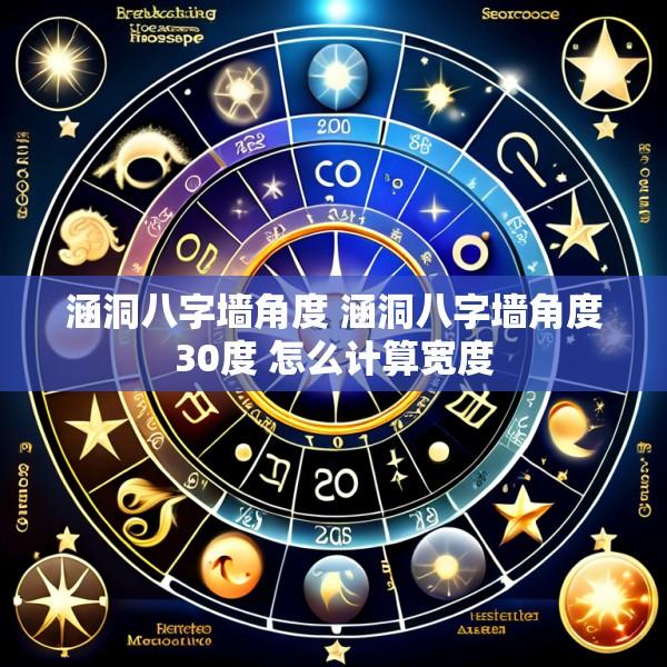 涵洞八字墙角度 涵洞八字墙角度30度 怎么计算宽度