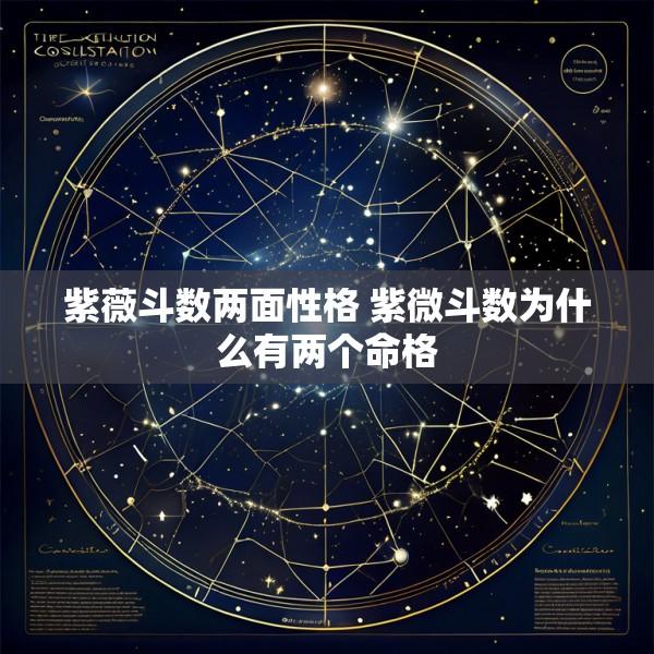紫薇斗数两面性格 紫微斗数为什么有两个命格