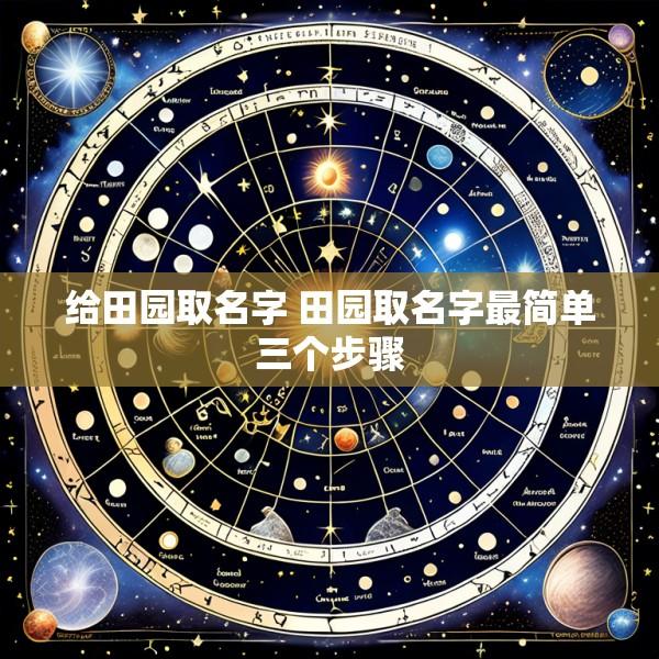 给田园取名字 田园取名字最简单三个步骤