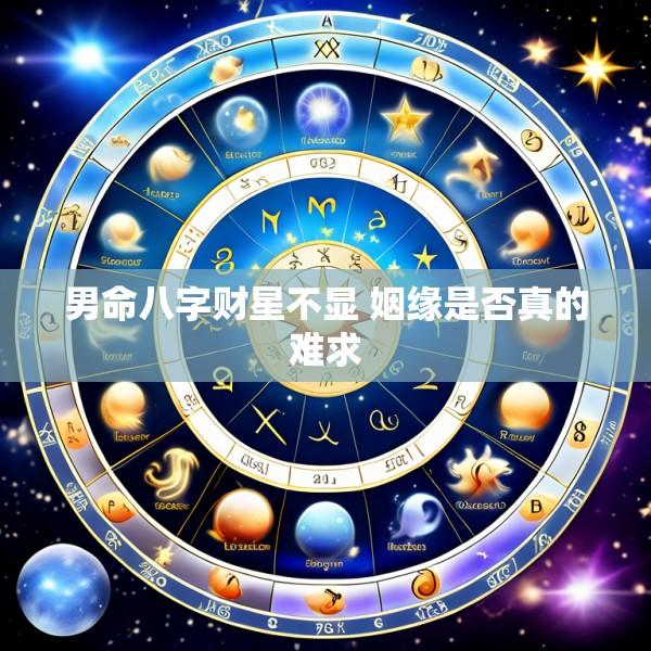 男命八字财星不显 姻缘是否真的难求