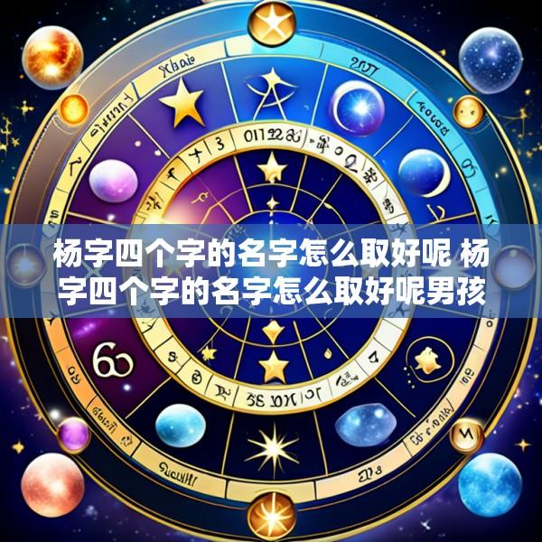 杨字四个字的名字怎么取好呢 杨字四个字的名字怎么取好呢男孩子