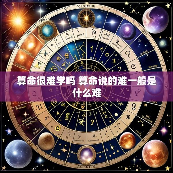 算命很难学吗 算命说的难一般是什么难