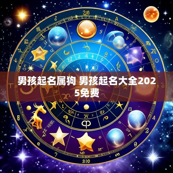 男孩起名属狗 男孩起名大全2025免费
