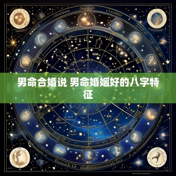 男命合婚说 男命婚姻好的八字特征