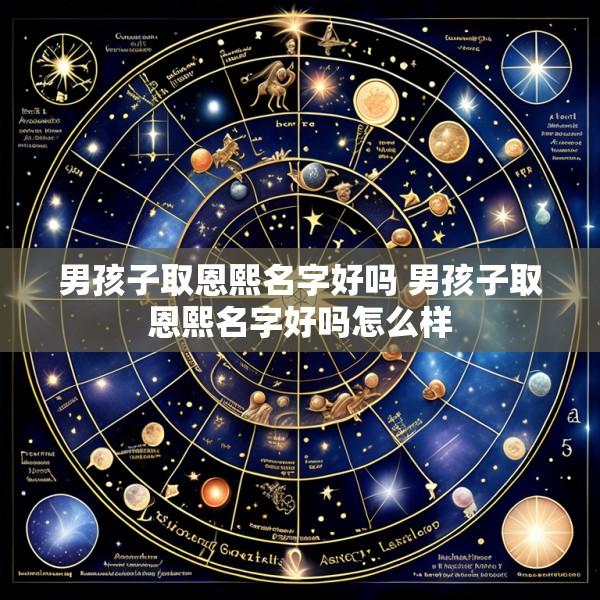 男孩子取恩熙名字好吗 男孩子取恩熙名字好吗怎么样