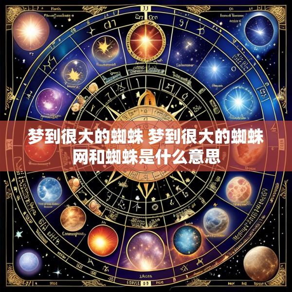 梦到很大的蜘蛛 梦到很大的蜘蛛网和蜘蛛是什么意思