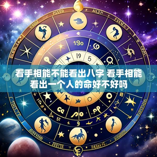 看手相能不能看出八字 看手相能看出一个人的命好不好吗