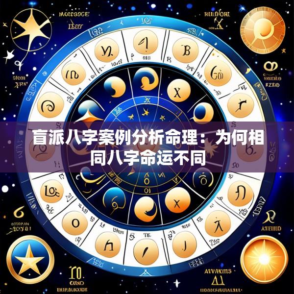 盲派八字案例分析命理：为何相同八字命运不同