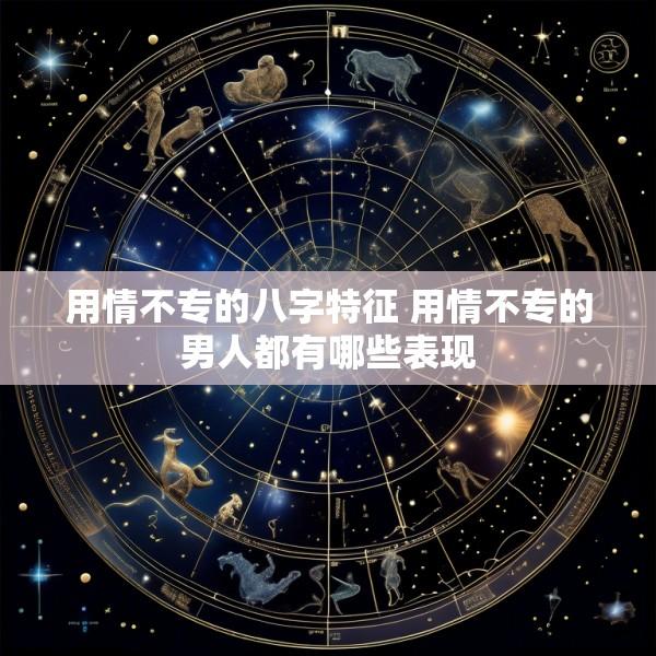 用情不专的八字特征 用情不专的男人都有哪些表现