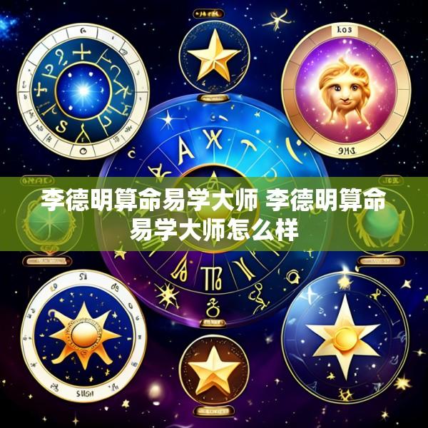 李德明算命易学大师 李德明算命易学大师怎么样