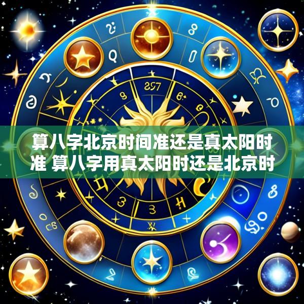 算八字北京时间准还是真太阳时准 算八字用真太阳时还是北京时间