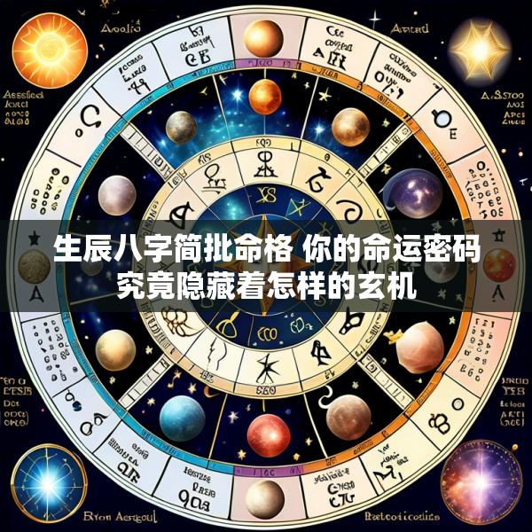生辰八字简批命格 你的命运密码究竟隐藏着怎样的玄机