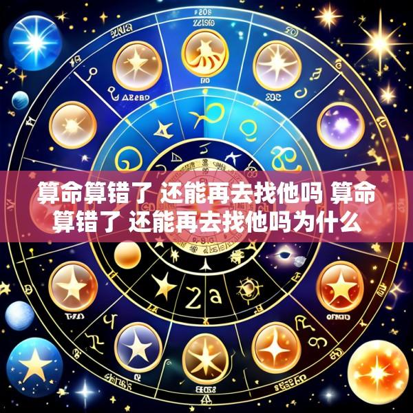 算命算错了 还能再去找他吗 算命算错了 还能再去找他吗为什么