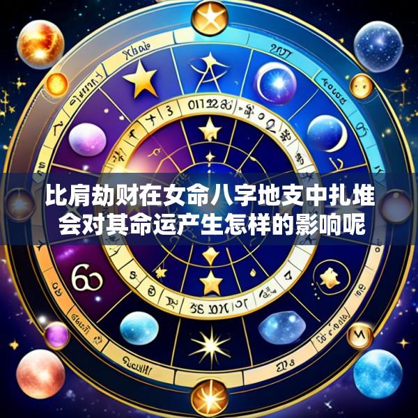 比肩劫财在女命八字地支中扎堆 会对其命运产生怎样的影响呢