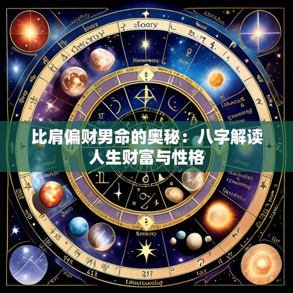 比肩偏财男命的奥秘：八字解读人生财富与性格