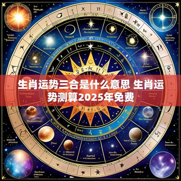 生肖运势三合是什么意思 生肖运势测算2025年免费