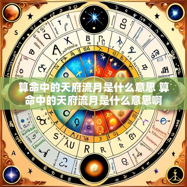 算命中的天府流月是什么意思 算命中的天府流月是什么意思啊