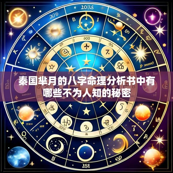 秦国芈月的八字命理分析书中有哪些不为人知的秘密