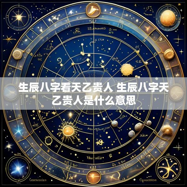 生辰八字看天乙贵人 生辰八字天乙贵人是什么意思