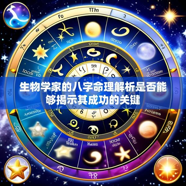 生物学家的八字命理解析是否能够揭示其成功的关键