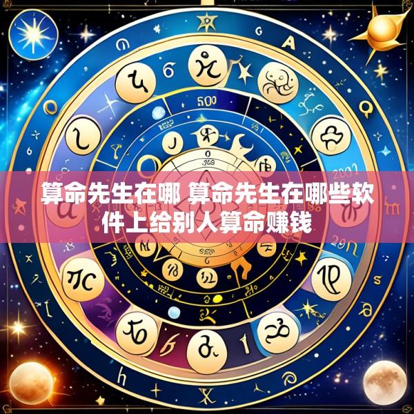 算命先生在哪 算命先生在哪些软件上给别人算命赚钱