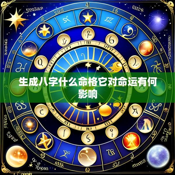 生成八字什么命格它对命运有何影响