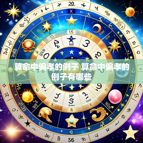 算命中偏孝的例子 算命中偏孝的例子有哪些