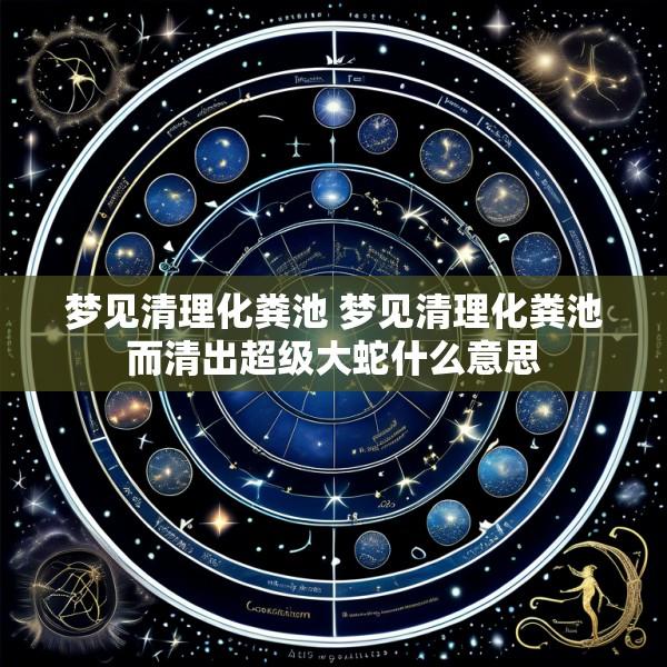 梦见清理化粪池 梦见清理化粪池而清出超级大蛇什么意思