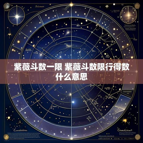紫薇斗数一限 紫薇斗数限行得数什么意思